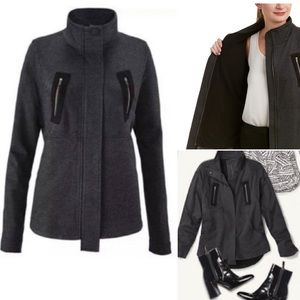 Cabi Modern Mesh Back Jacket in Heather Gray 3184
